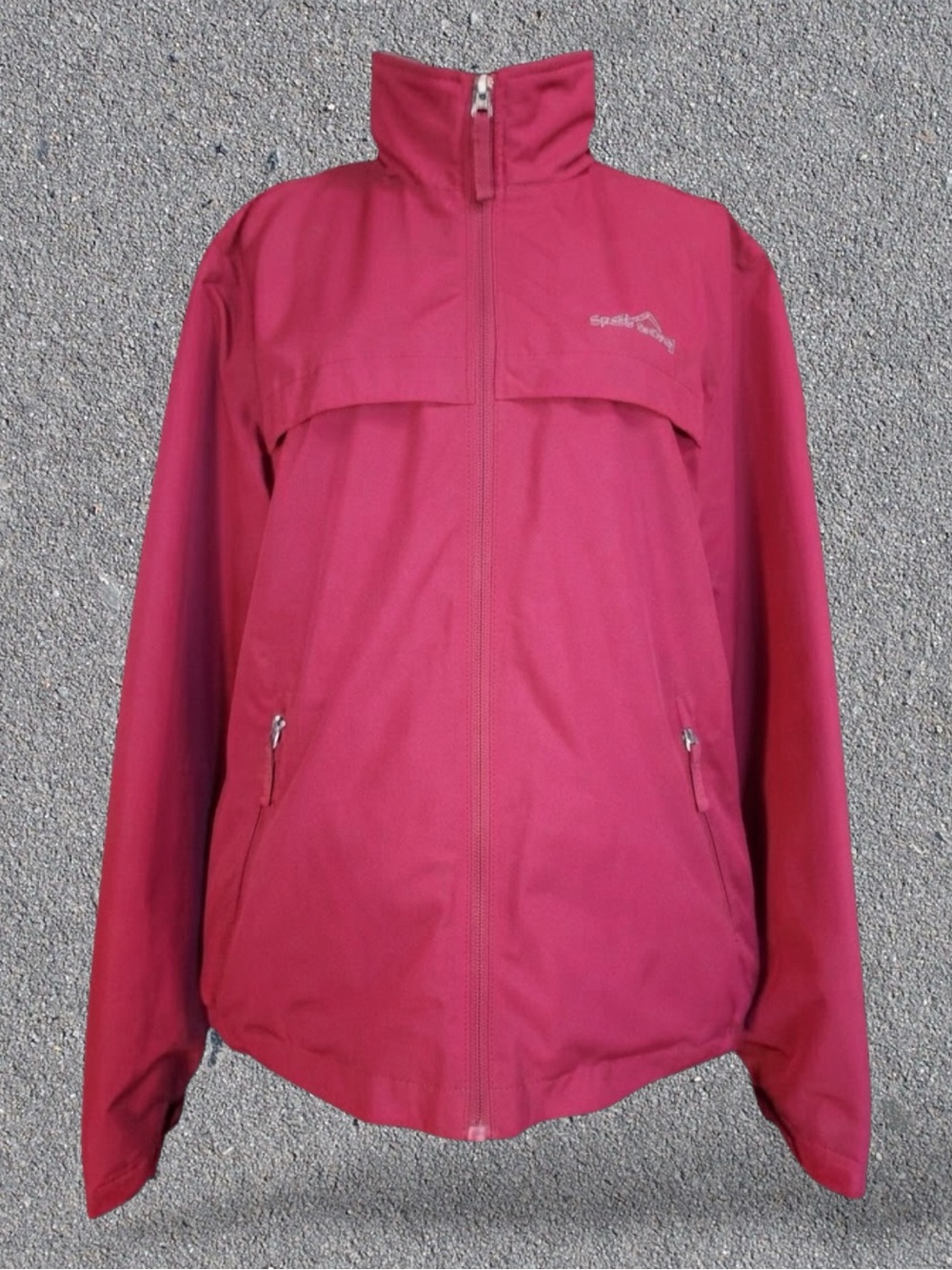 Eddie Bauer Jacket Red Insulated Fleece Lined Classic Casual Activewear Hiking M